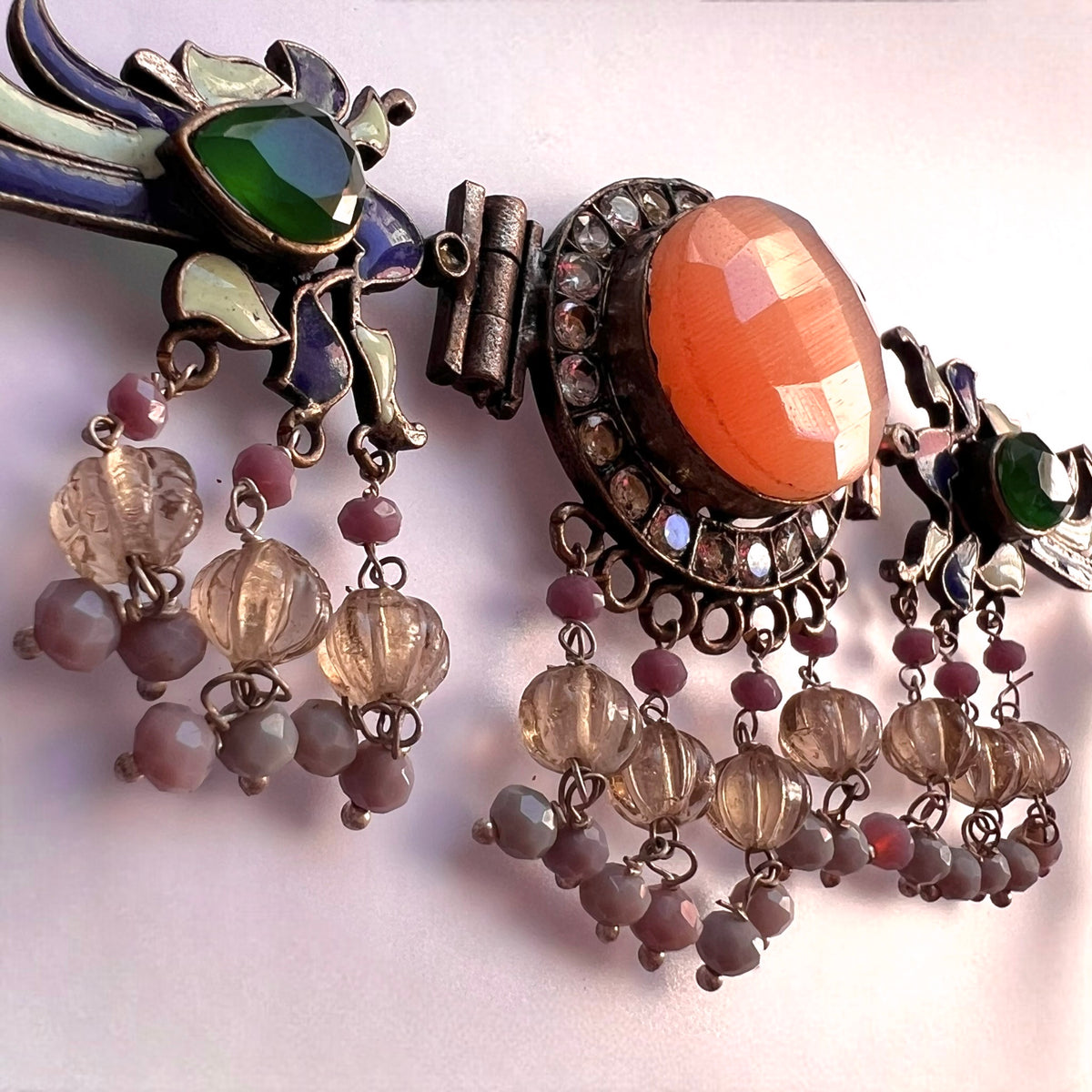 MIRA FAUX SILVER SEMI HANDMADE RUSTIC FINISH CHOKER CH490