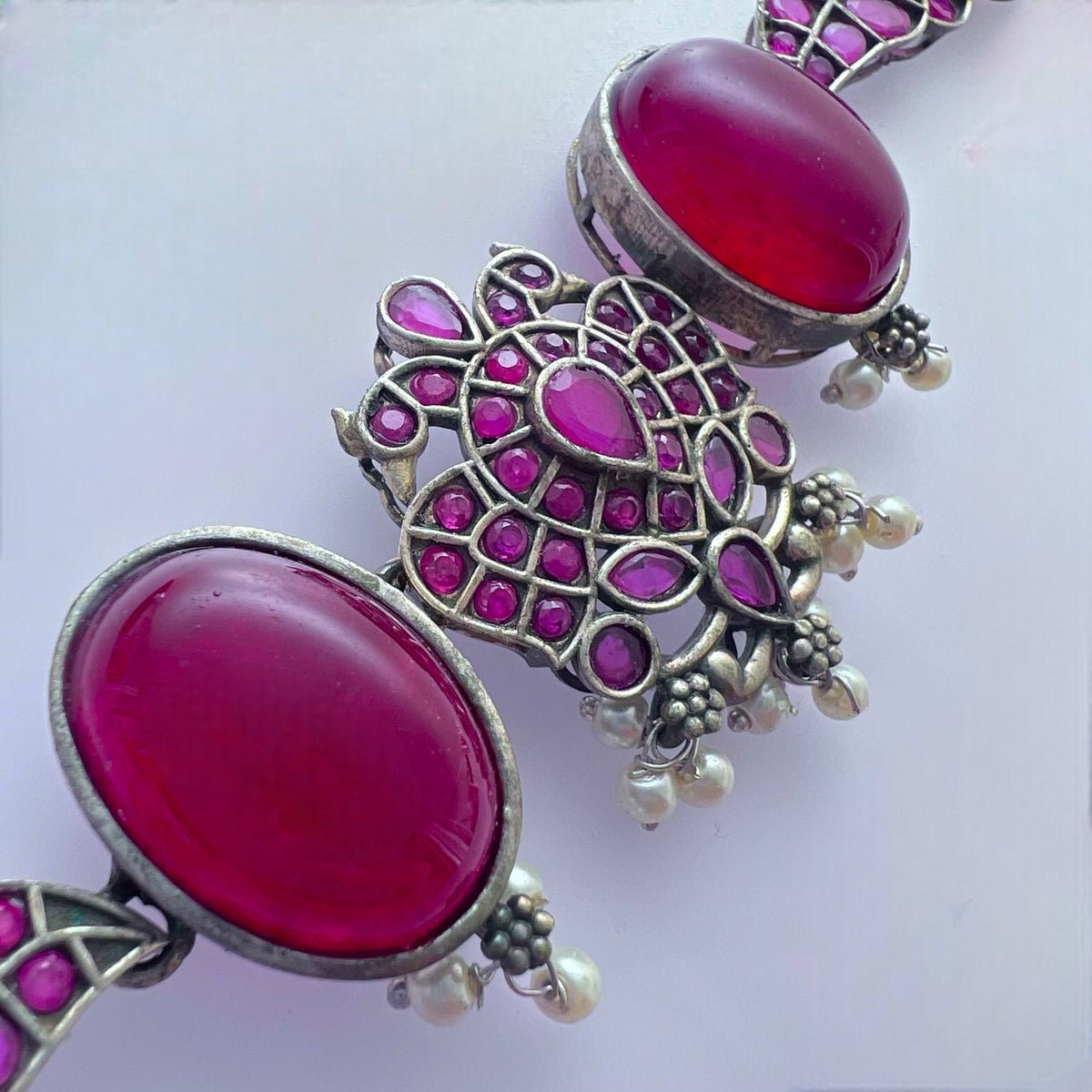 NARUMUGAIYA BIJOUX PREMIUM AND EXCLUSIVE RUSTIC HANDMADE CHOKER WITH EARRINGS CH300