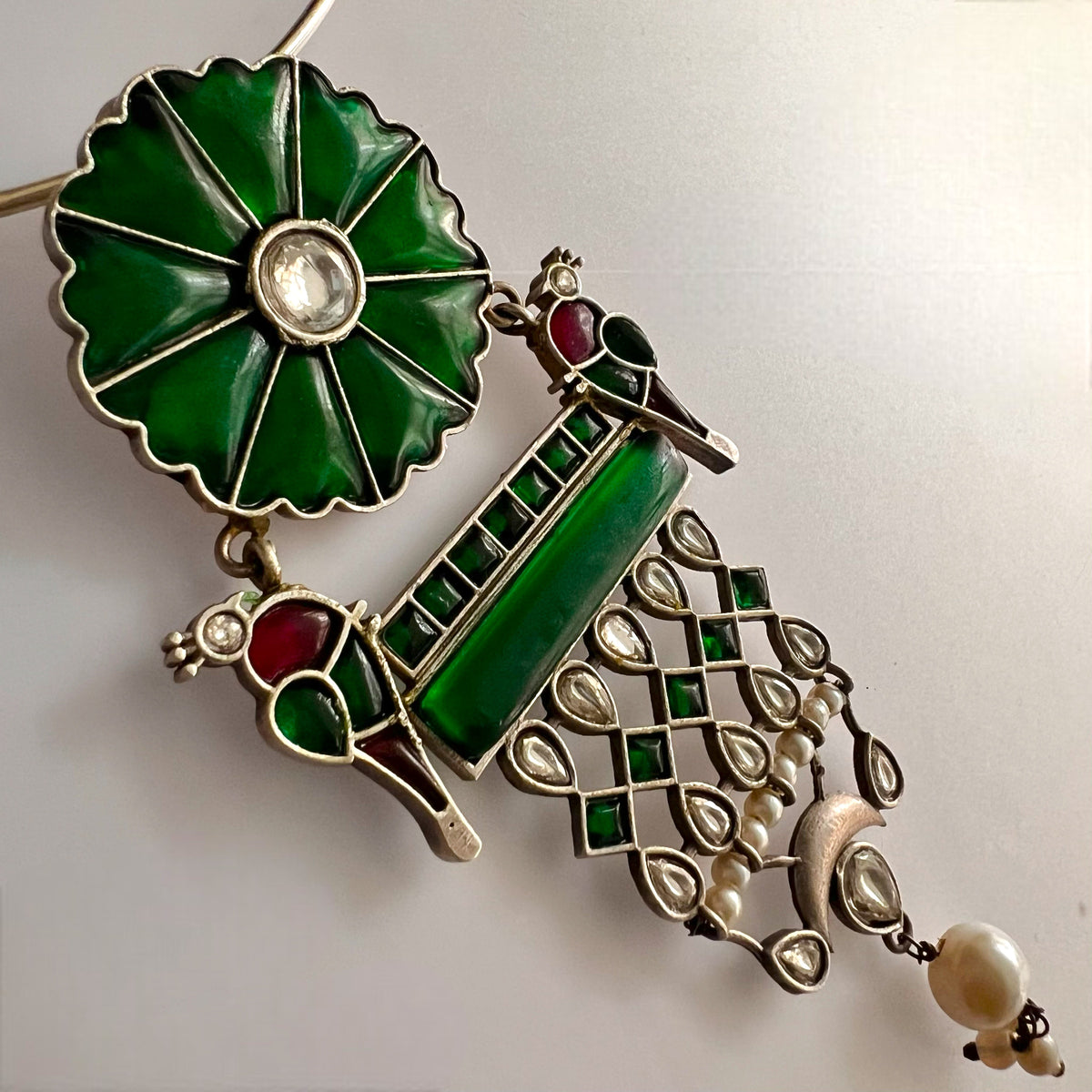 MING BIJOUX PREMIUM AND EXCLUSIVE SEMI HANDMADE HASLI/NECKPIECE WITH EARRINGS CH421