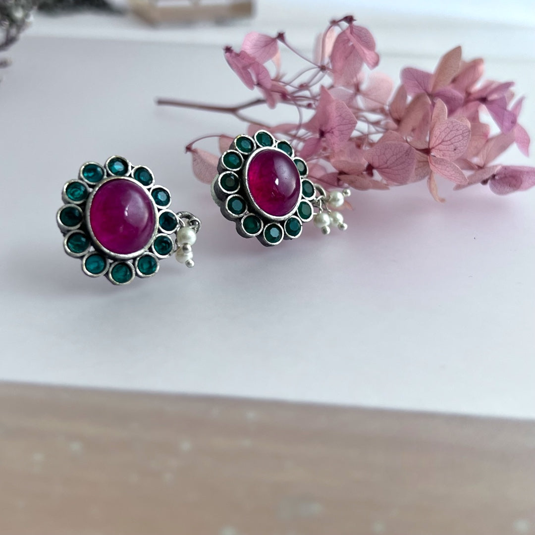 RYLEE BIJOUX PREMIUM AND EXCLUSIVE RUSTIC FINISH HANDMADE CHOKER WITH EARRINGS CH303