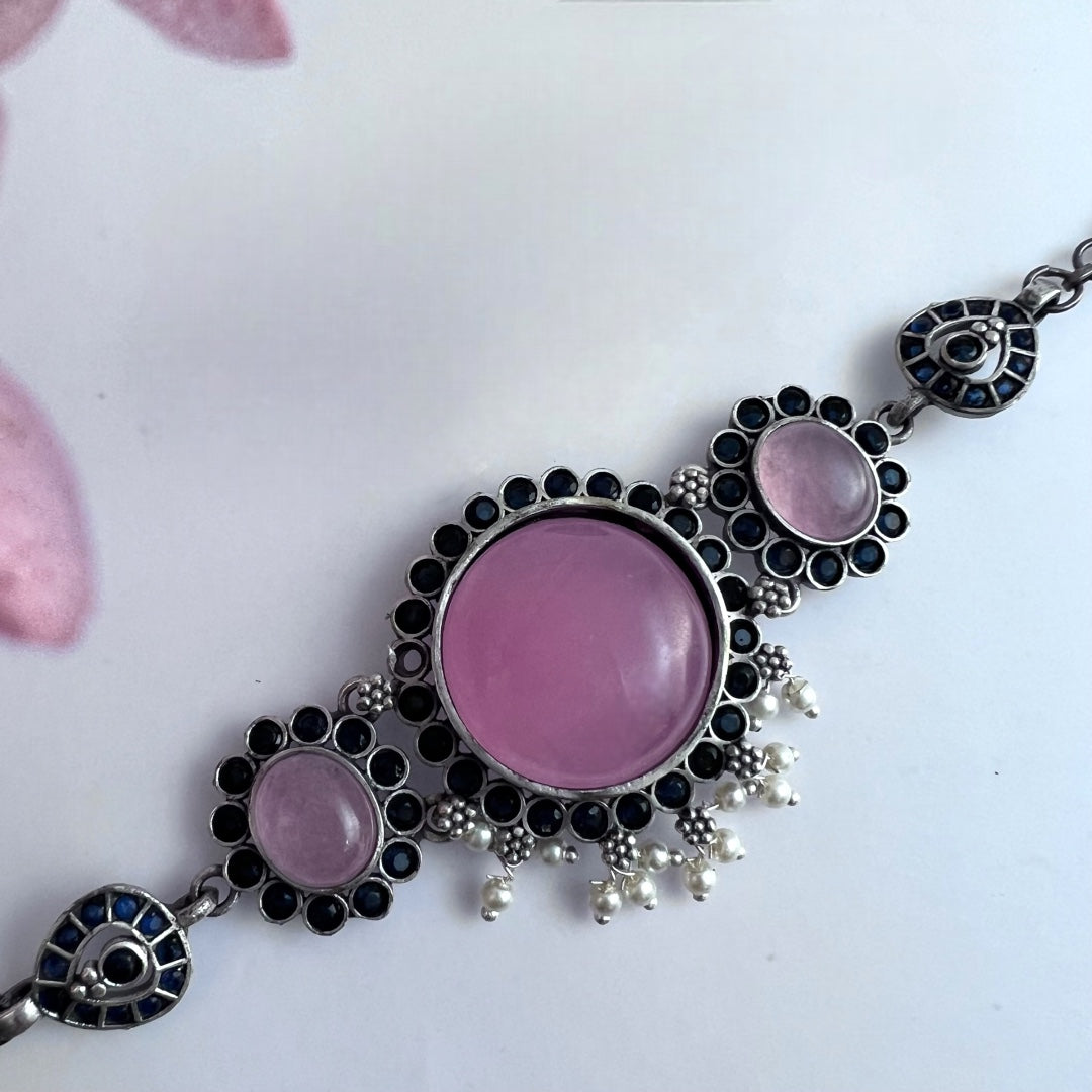 RYLEE BIJOUX PREMIUM AND EXCLUSIVE RUSTIC FINISH HANDMADE CHOKER WITH EARRINGS CH303