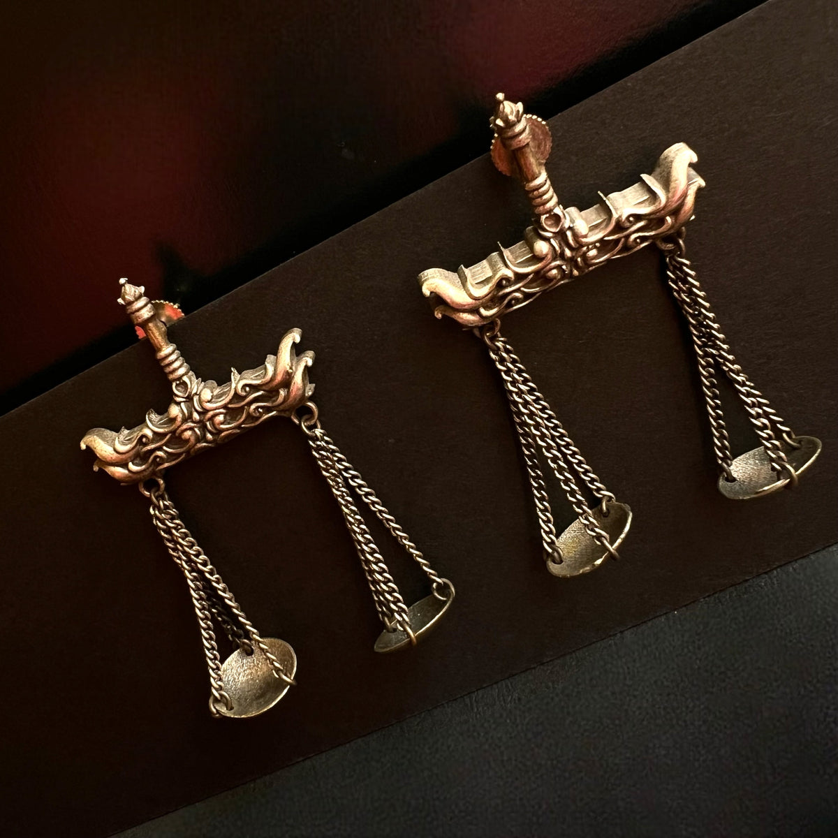 MY LORD SEMI HANDMADE BRASS RAW AND RUSTIC EARRINGS ER438