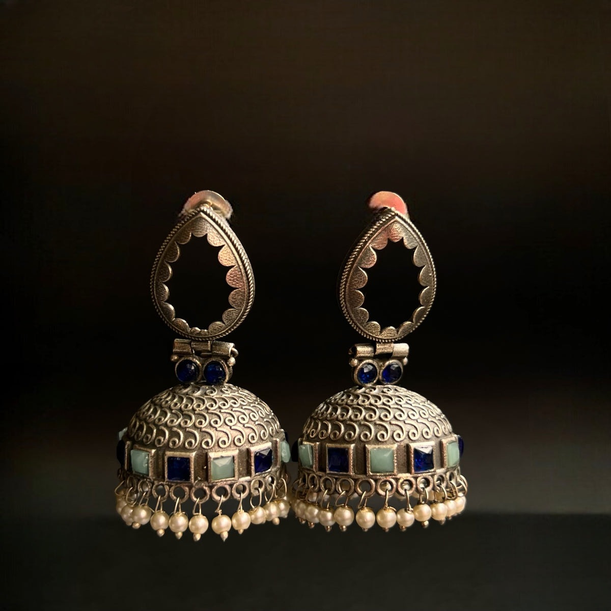 RINA SEMI HANDMADE BRASS JHUMKAS/EARRINGS ER305