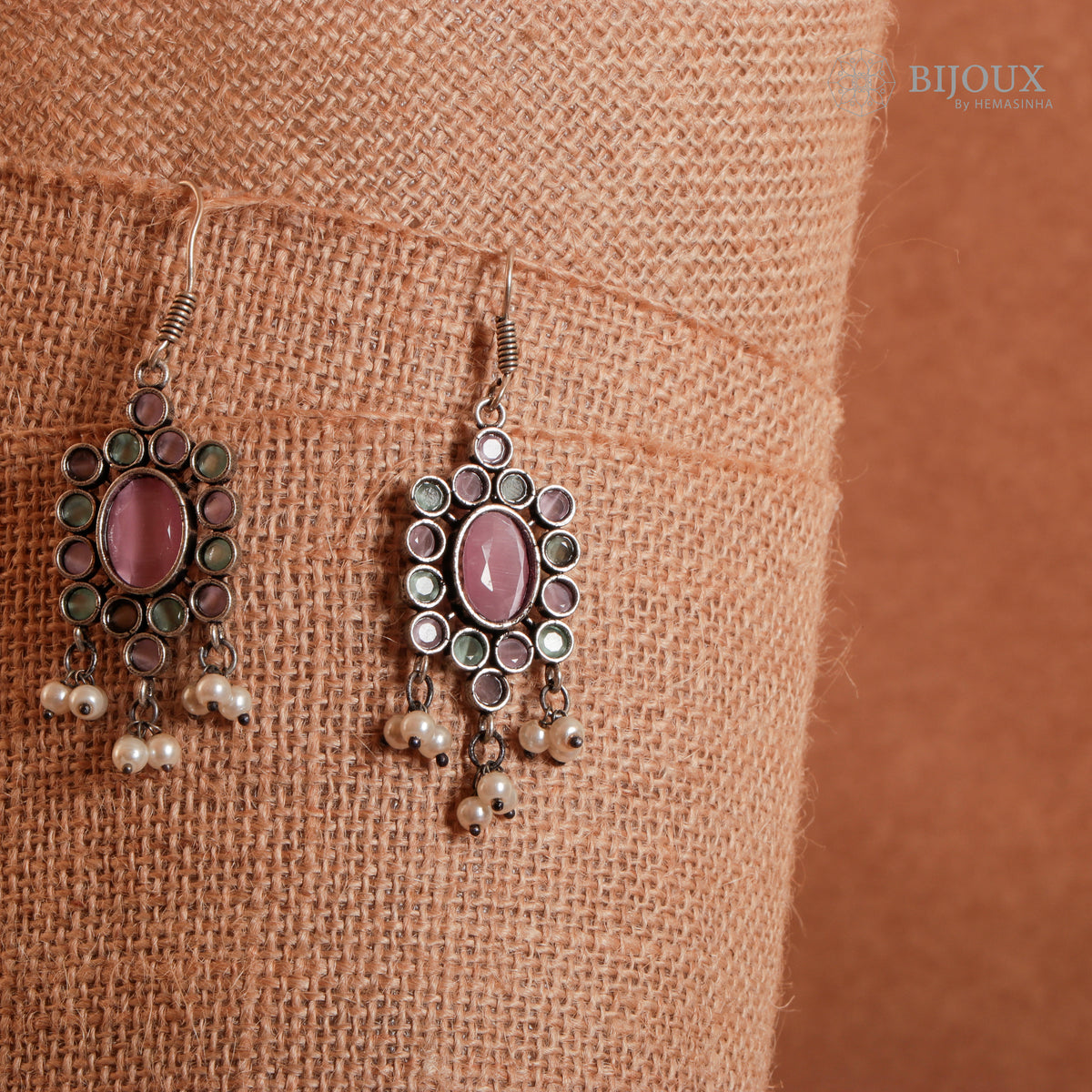 RIYAYA BIJOUX PREMIUM SEMI HANDMADE CHOKER WITH EARRINGS CH62