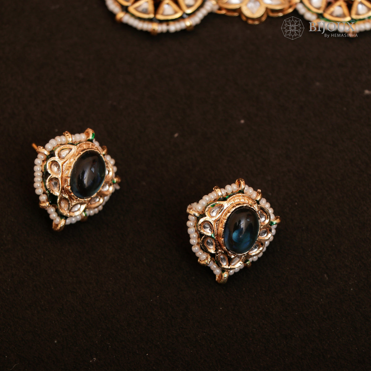 RYLEE BIJOUX PREMIUM KUNDAN SEMI HANDMADE CHOKER WITH EARRINGS CH207