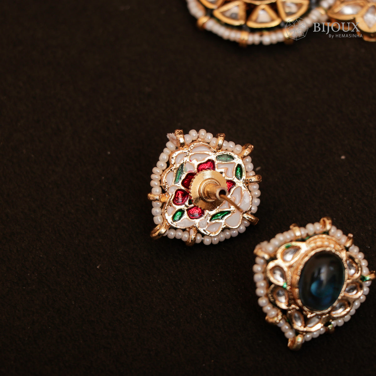 RYLEE BIJOUX PREMIUM KUNDAN SEMI HANDMADE CHOKER WITH EARRINGS CH207