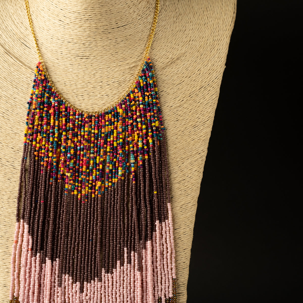 SARAH AFRO BEADED HANDMADE MALA/ NECKPIECE ML55