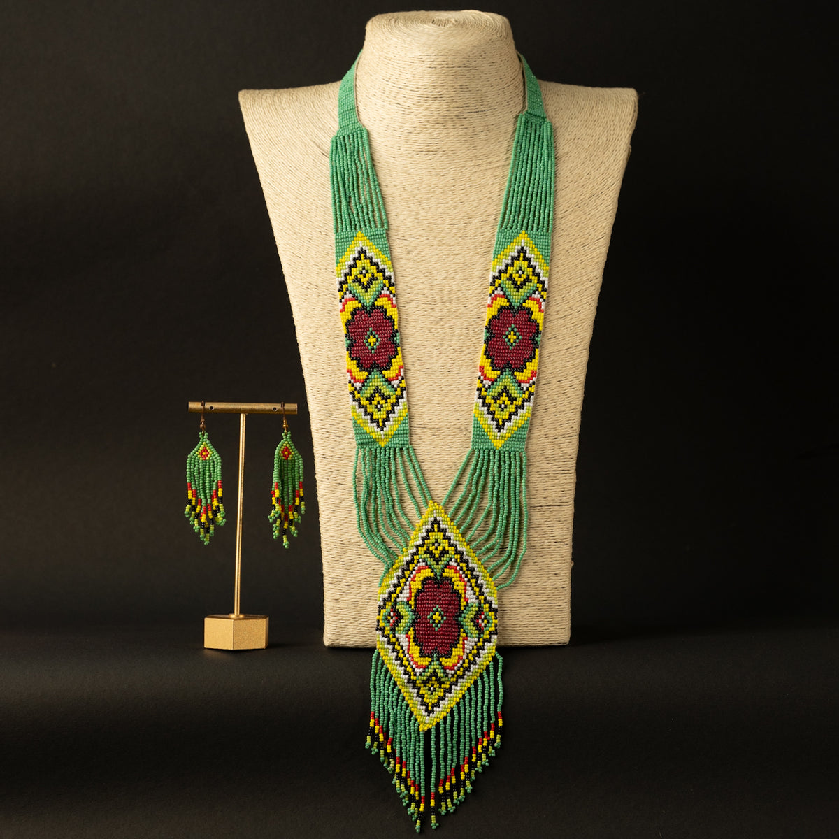 ELENA AFRO BEADED HANDMADE MALA/ NECKPIECE ML56