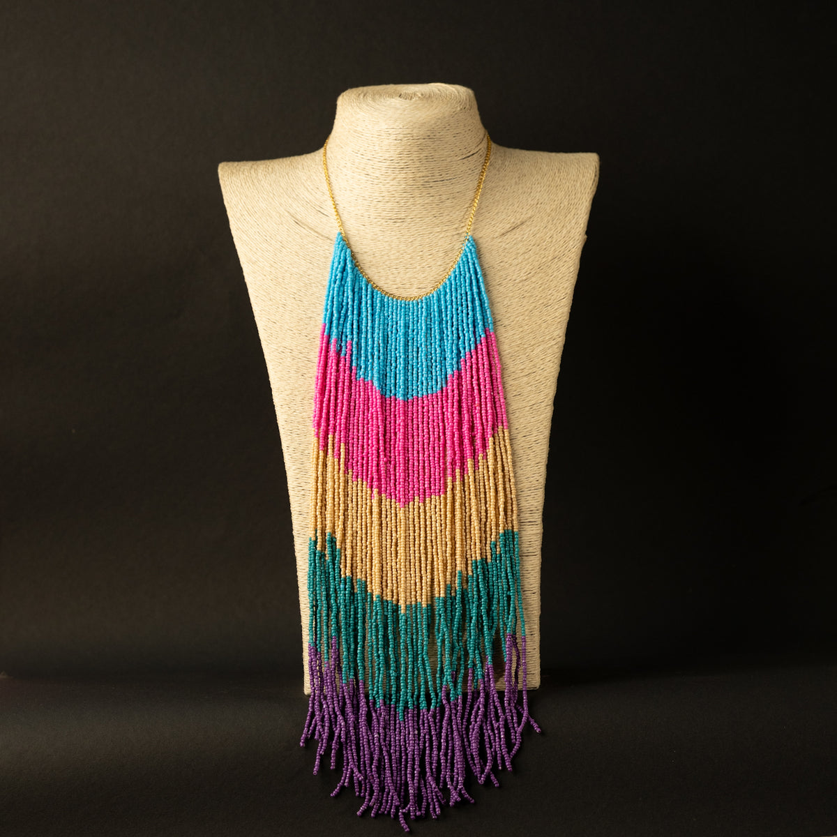 ALICE AFRO BEADED HANDMADE MALA/ NECKPIECE ML60