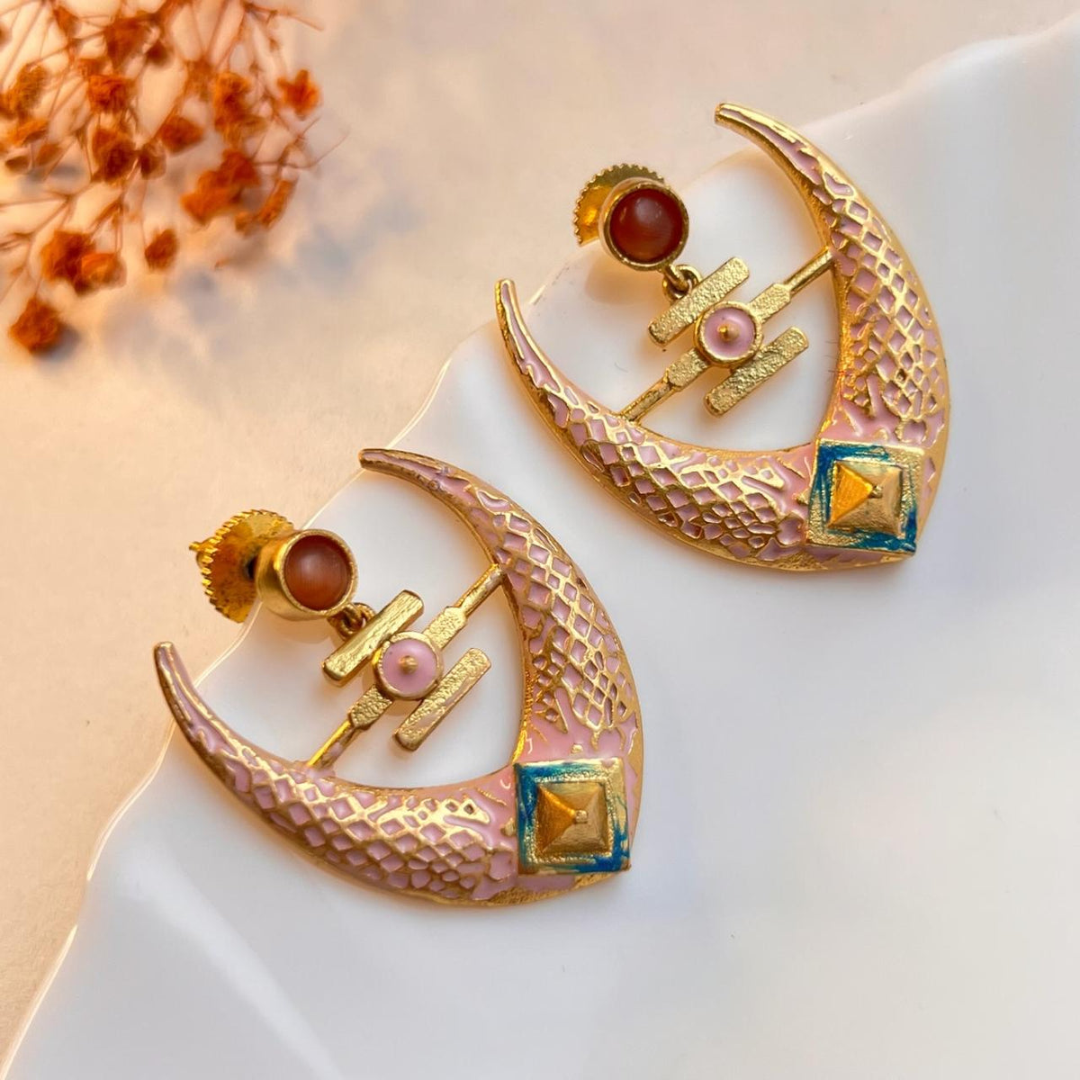 NIROSHA SEMI HANDMADE ANTIQUE EARRING/ DANGLER ER312