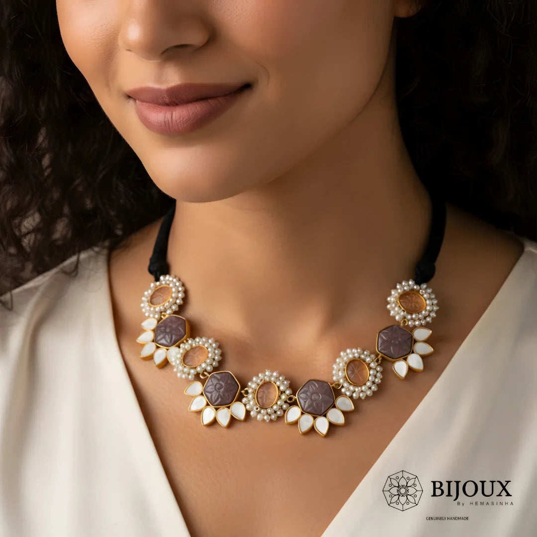 SRINISHA GOLD TONED HANDMADE NECKLACE NL329