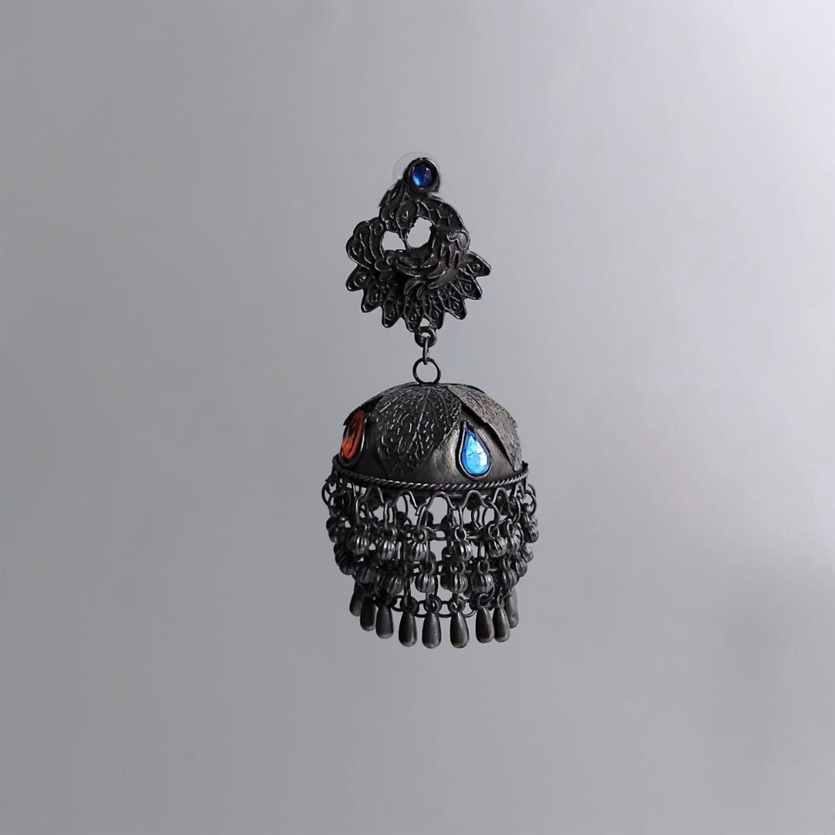 DHANUSHA AFGHANI RAW AND RUSTIC AND VINTAGE JUMBO JHUMKAS AF37