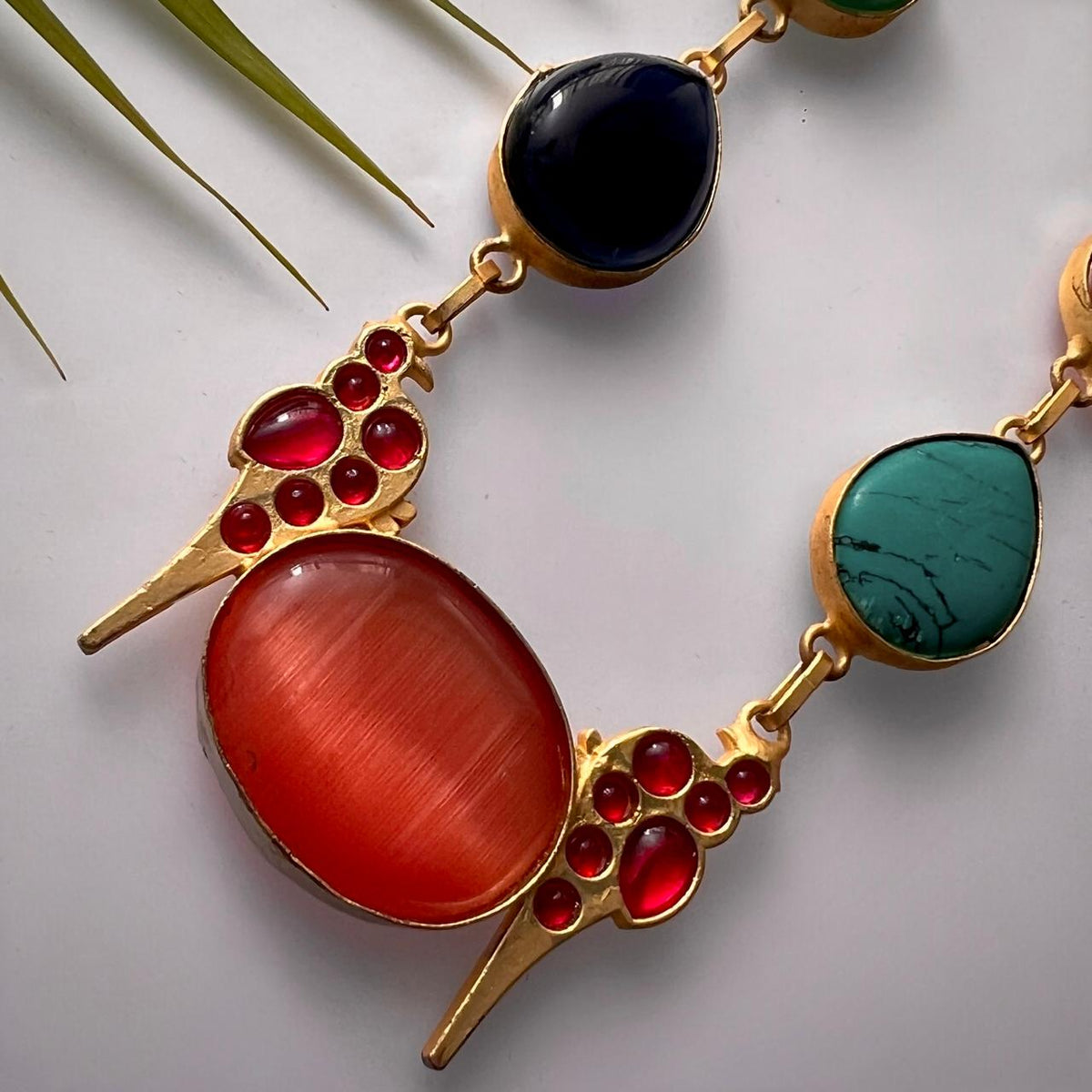 ROXANIA SET RING EARRING AND NECKLACE HANDMADE GOLD TONED PREMIUM NECKLACE/NECKPIECE EARRING SET NL30