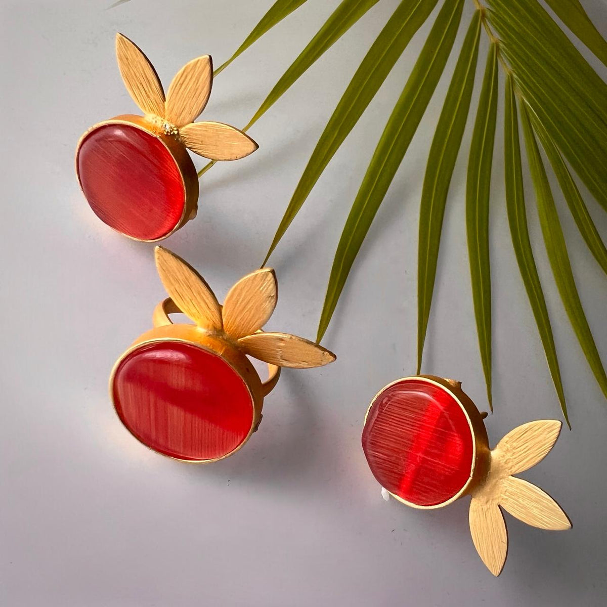 ROXANIA SET RING EARRING AND NECKLACE HANDMADE GOLD TONED PREMIUM NECKLACE/NECKPIECE EARRING SET NL30