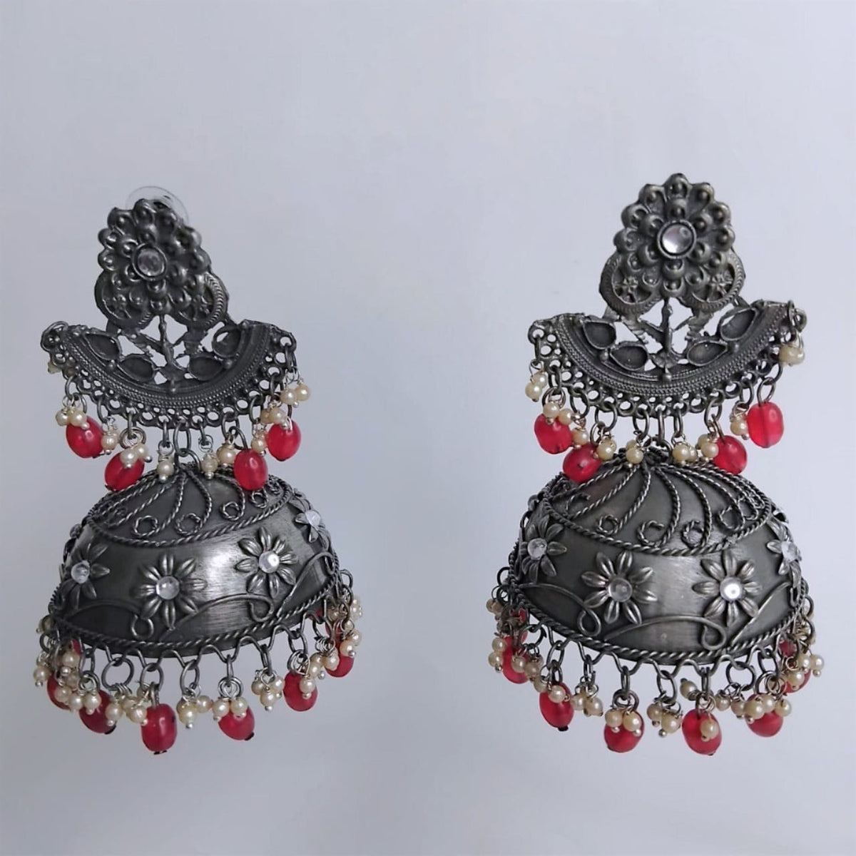 PARISA AFGHANI RAW AND RUSTIC AND VINTAGE JUMBO JHUMKAS AF03