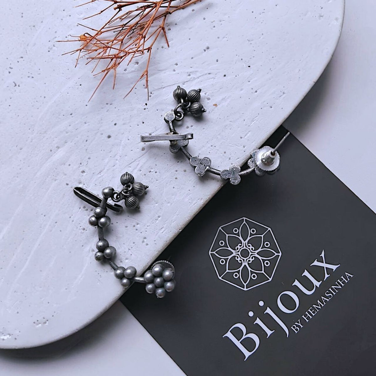 RISHI ANTIQUE SEMI HANDMADE EAR CUFF/EARRINGS EA50