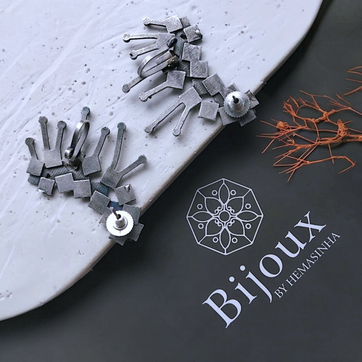 RISHIKA ANTIQUE SEMI HANDMADE EAR CUFF/EARRINGS EA49