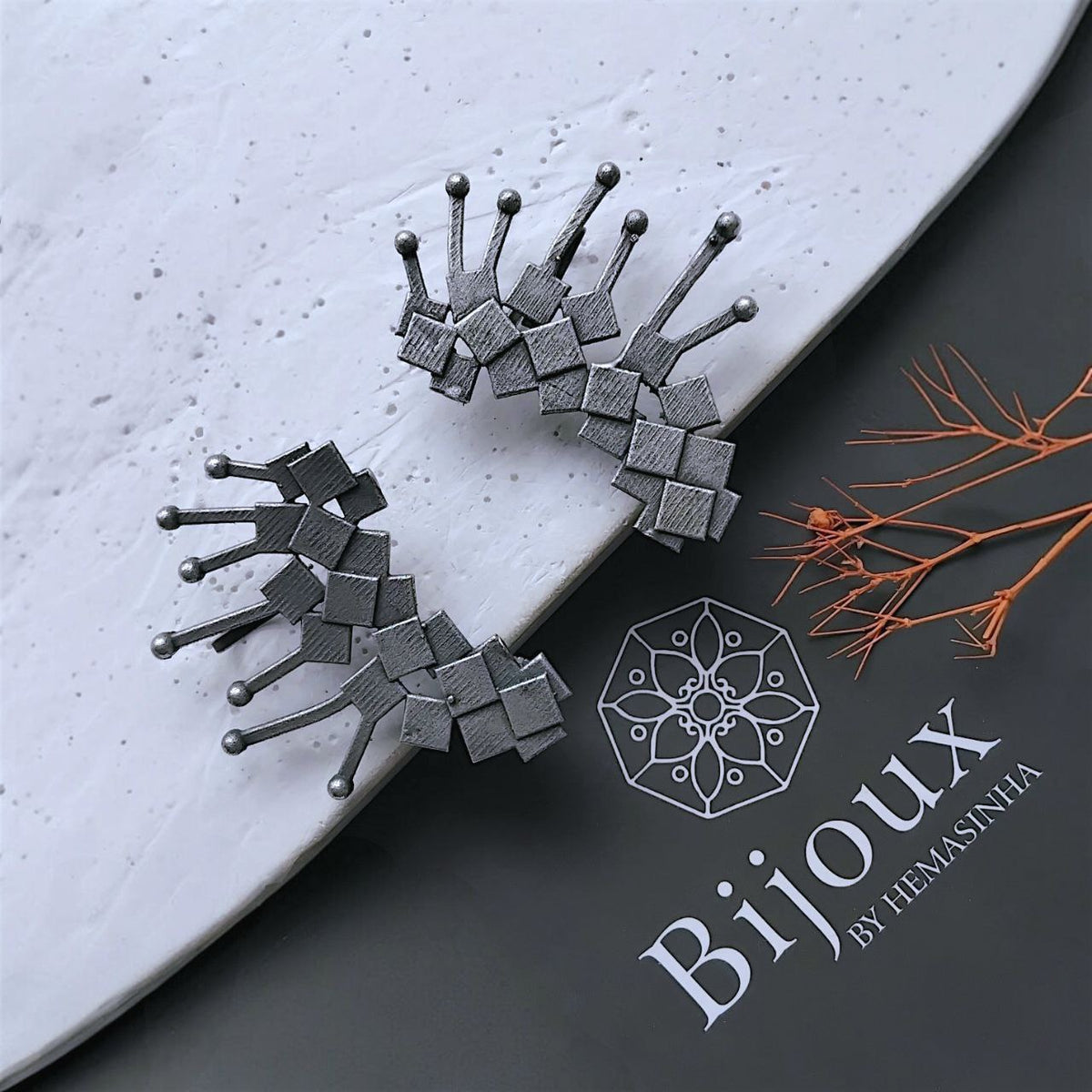 RISHIKA ANTIQUE SEMI HANDMADE EAR CUFF/EARRINGS EA49