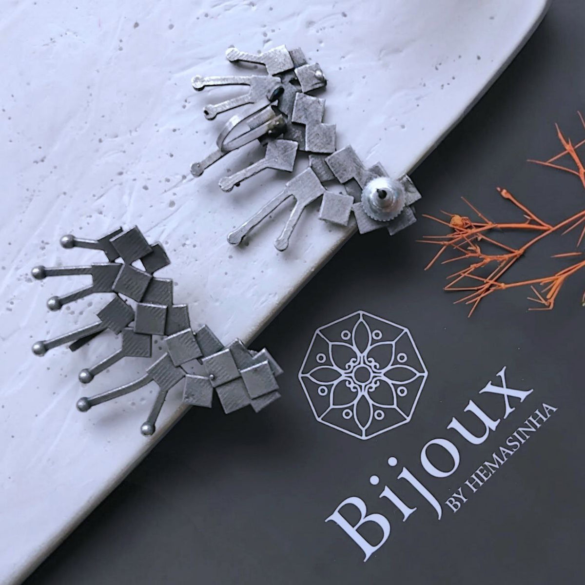 RISHIKA ANTIQUE SEMI HANDMADE EAR CUFF/EARRINGS EA49