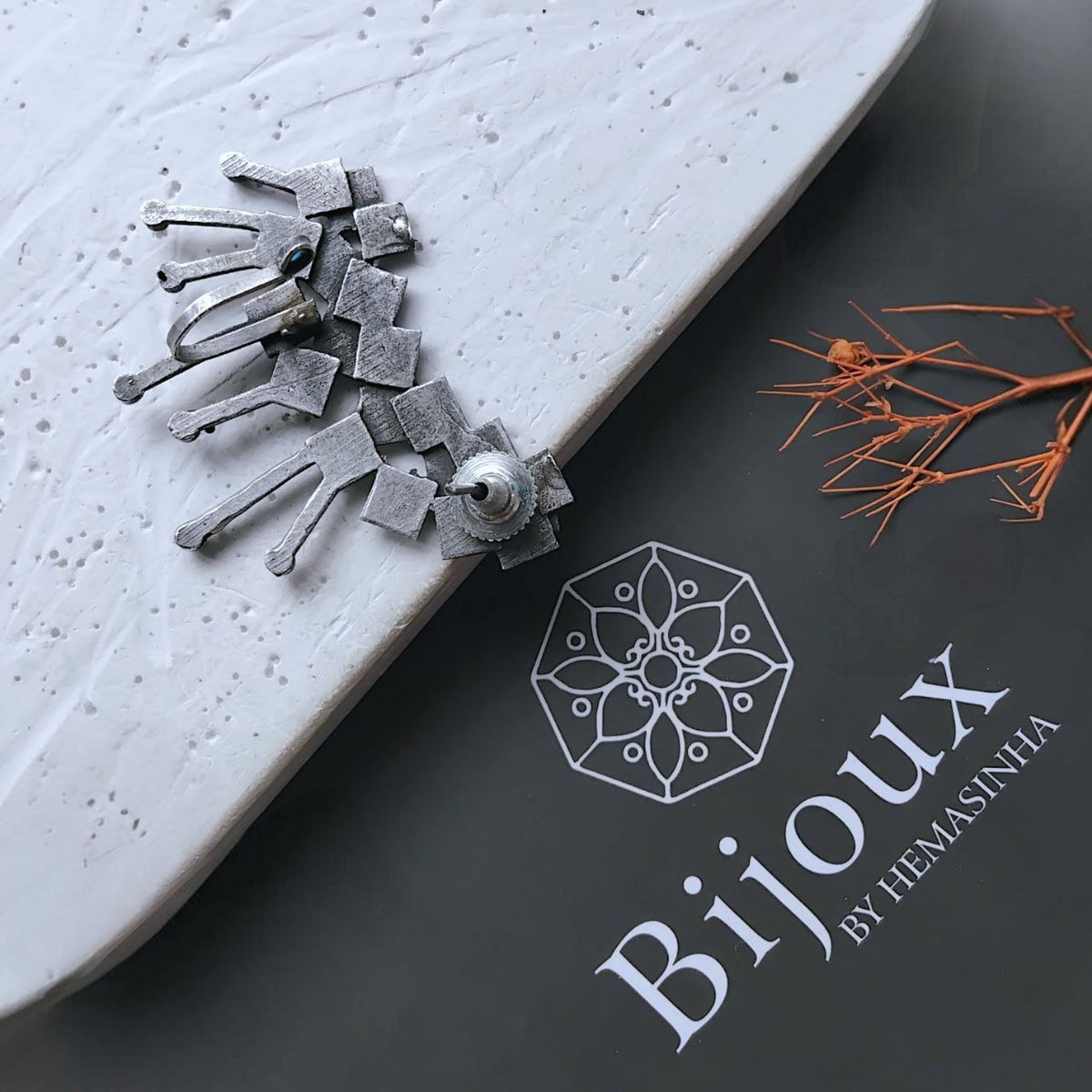 RISHIKA ANTIQUE SEMI HANDMADE EAR CUFF/EARRINGS EA49