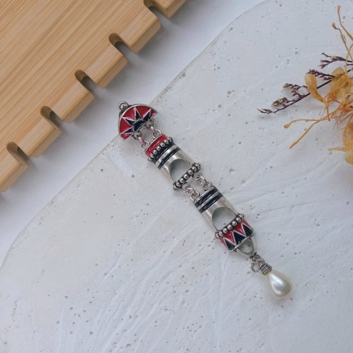 VITALA ENAMEL SEMI HANDMADE DANGLERS EARRINGS ER673