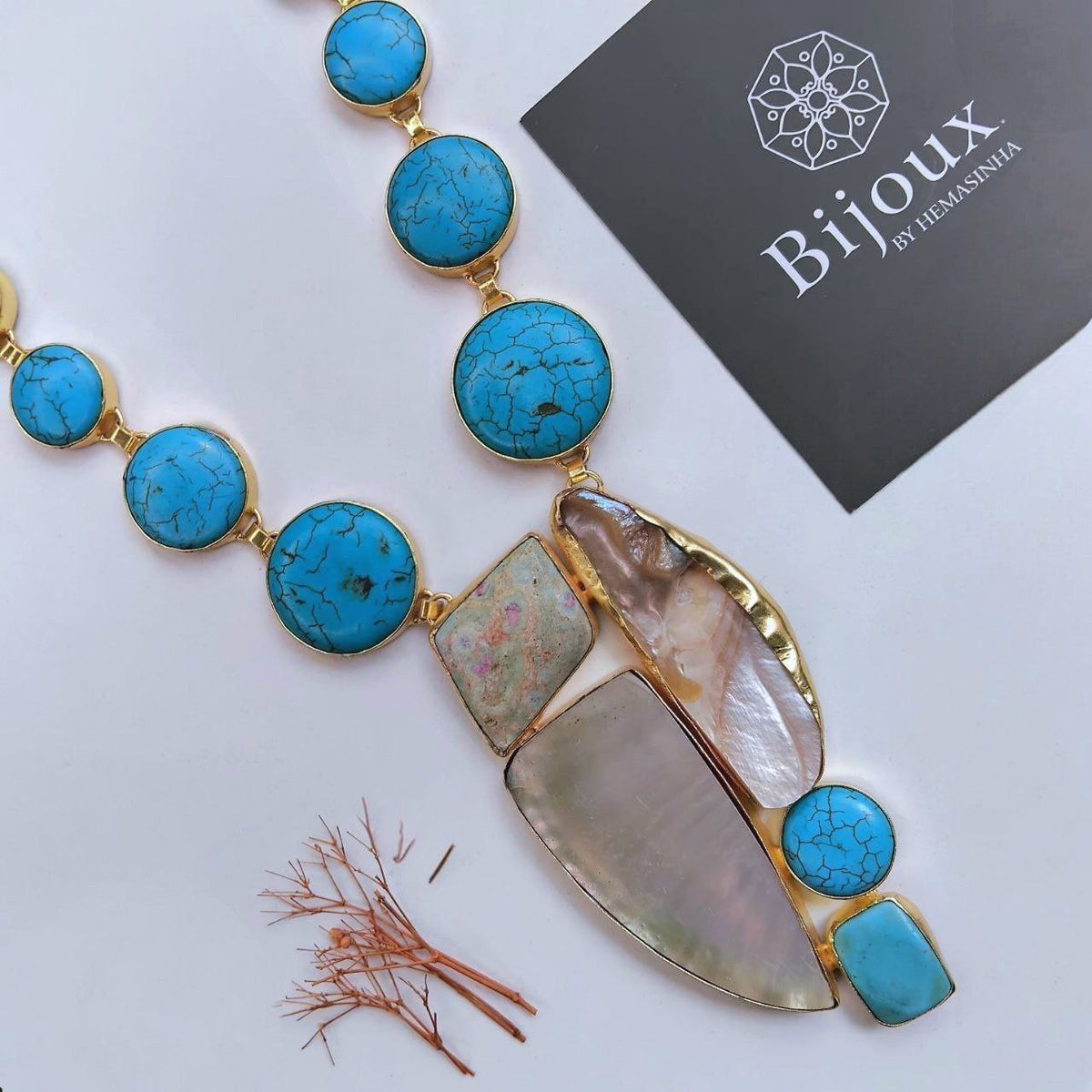 SHALINI HANDMADE NATURAL MOP MALA/NECKPIECE ML231