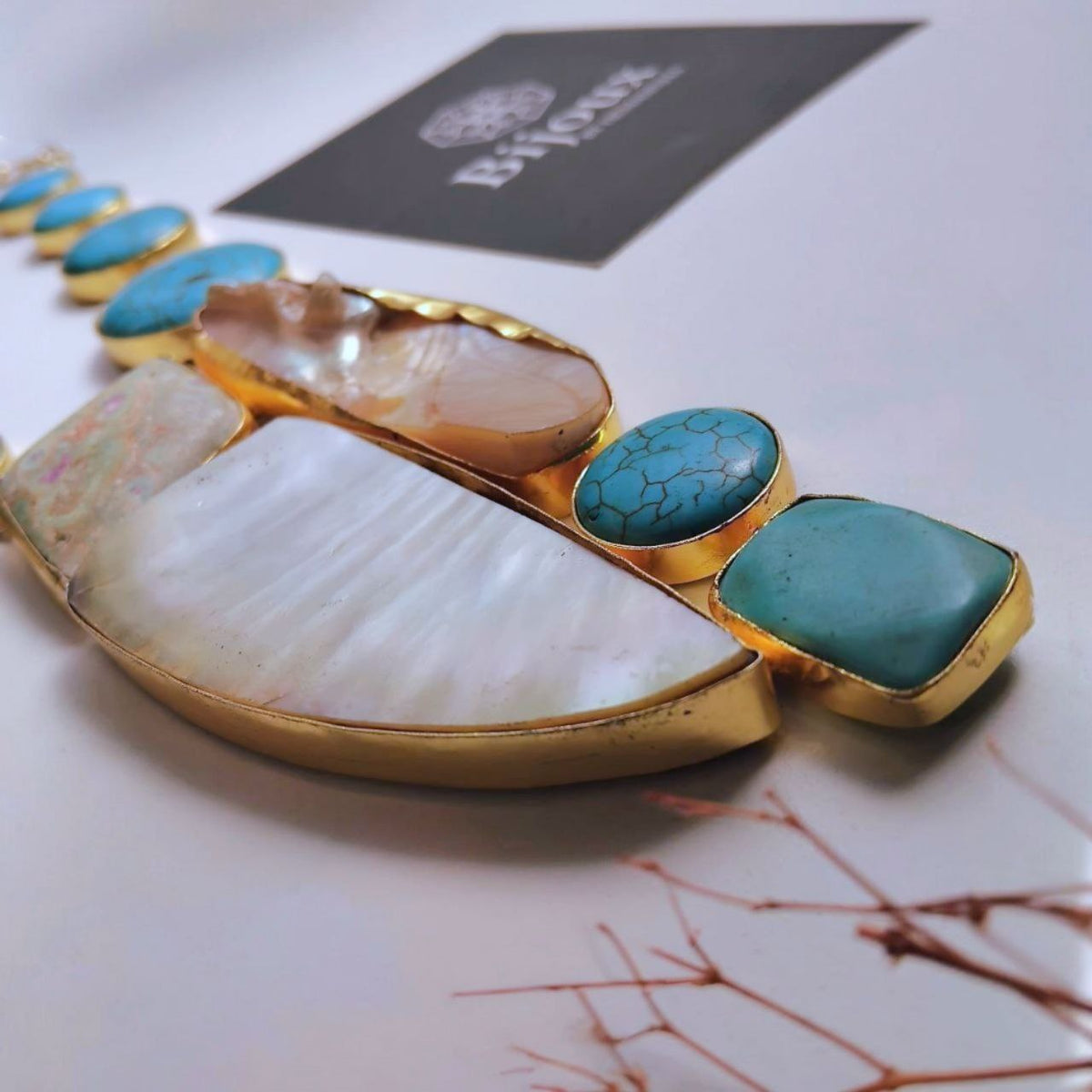 SHALINI HANDMADE NATURAL MOP MALA/NECKPIECE ML231