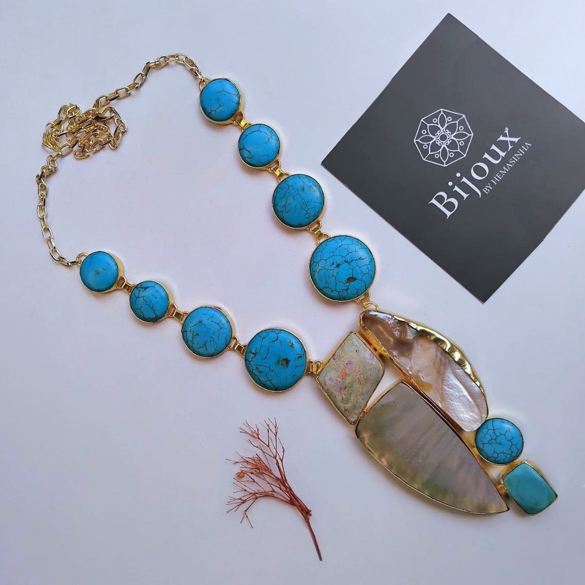 SHALINI HANDMADE NATURAL MOP MALA/NECKPIECE ML231