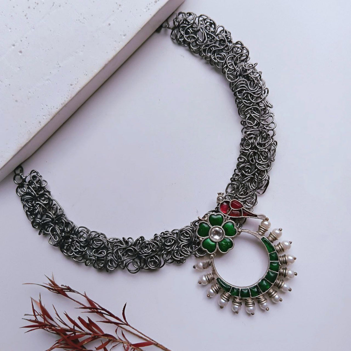 LYSA PREMIUM HANDMADE AND HAND HAMMERED HASLI / NECKLACE NL335