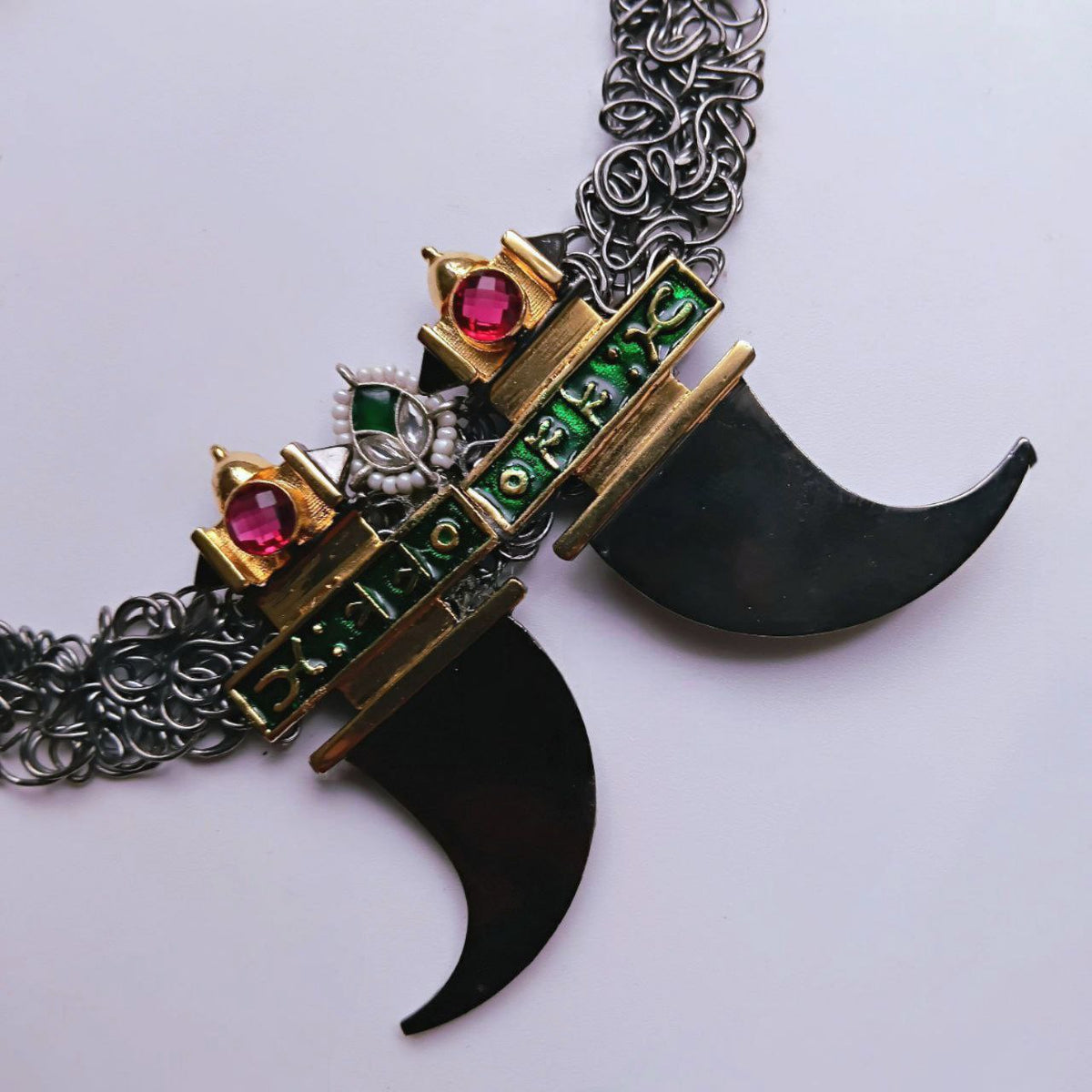 VIHANA DUAL TONE HASLI PREMIUM HANDMADE AND HAND HAMMERED NECKLACE NL332