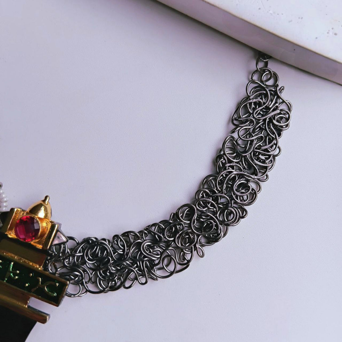 VIHANA DUAL TONE HASLI PREMIUM HANDMADE AND HAND HAMMERED NECKLACE NL332