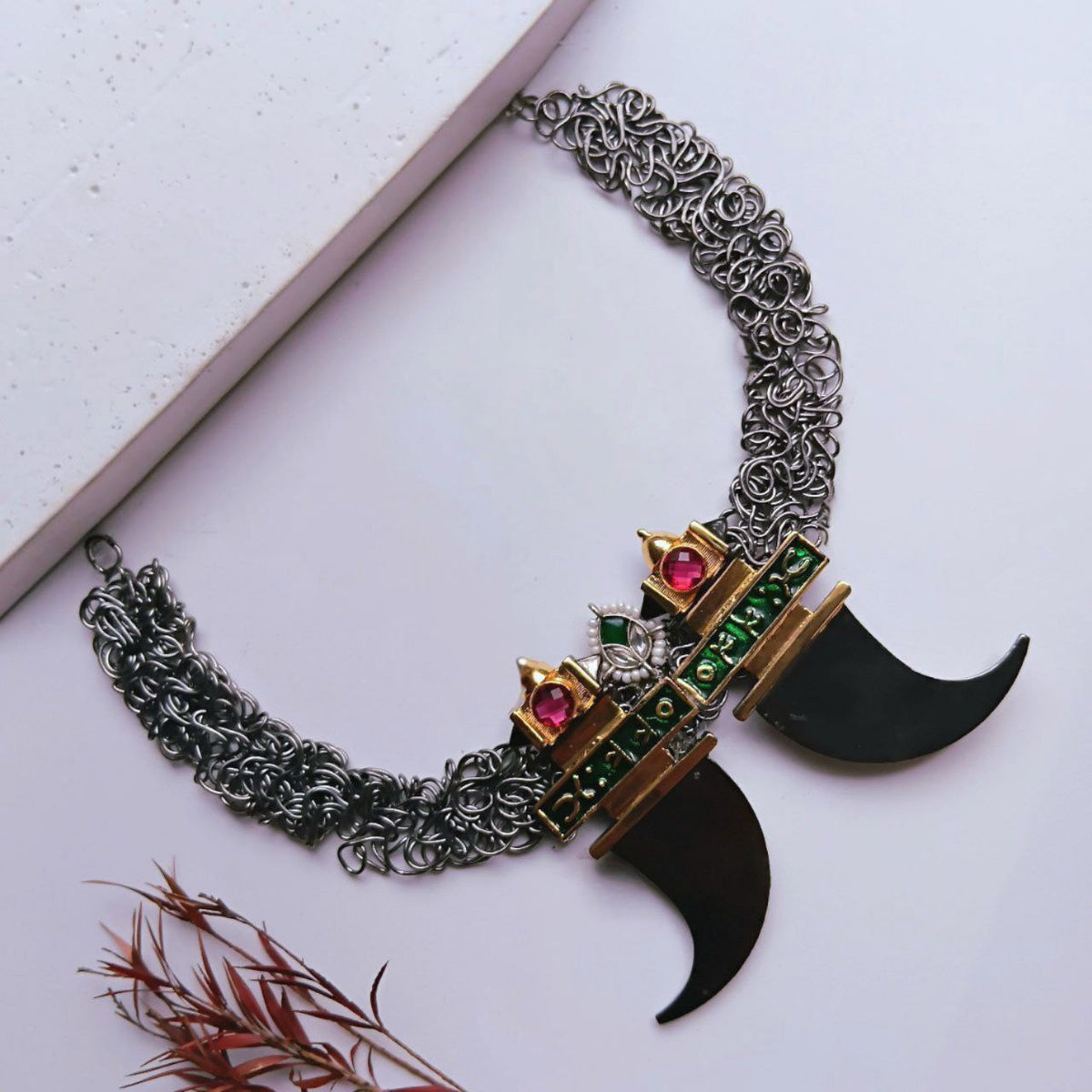 VIHANA DUAL TONE HASLI PREMIUM HANDMADE AND HAND HAMMERED NECKLACE NL332