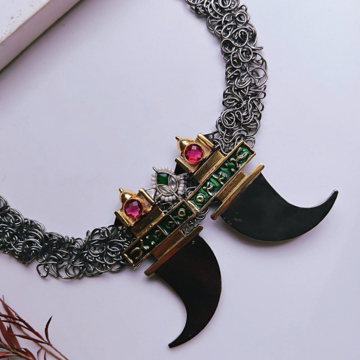 VIHANA DUAL TONE HASLI PREMIUM HANDMADE AND HAND HAMMERED NECKLACE NL332