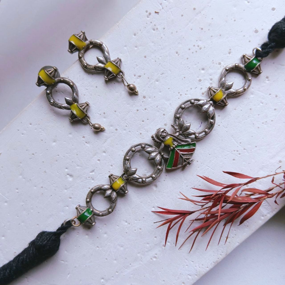 STEYA ENAMEL ANTIQUE CHOKER/NECKPIECE CH534