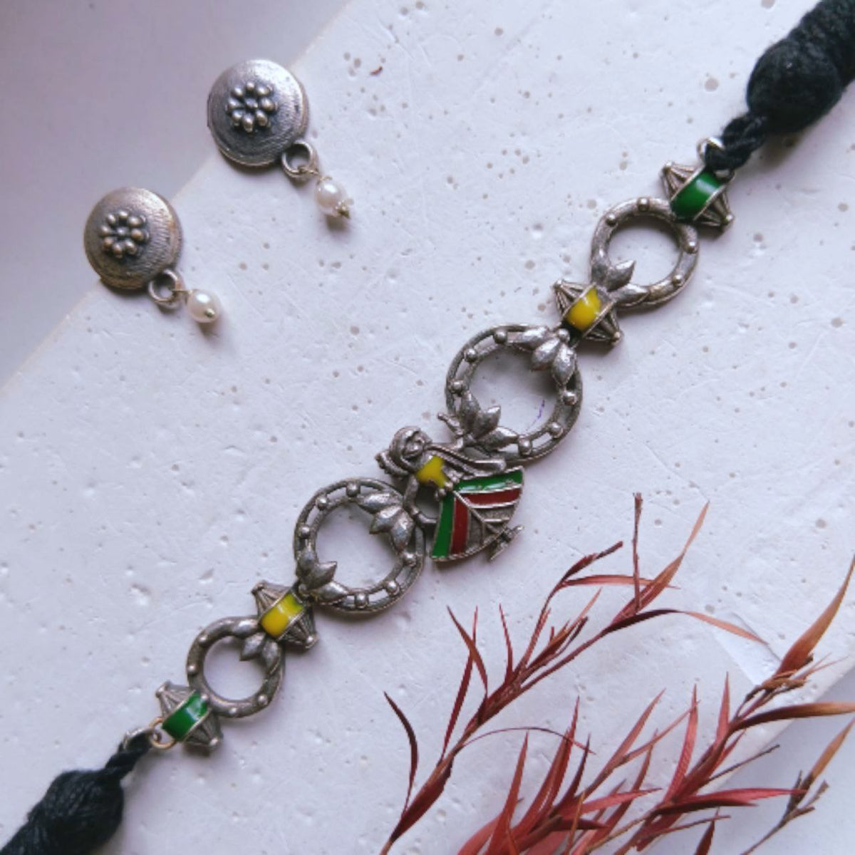 STEYA ENAMEL ANTIQUE CHOKER/NECKPIECE CH534