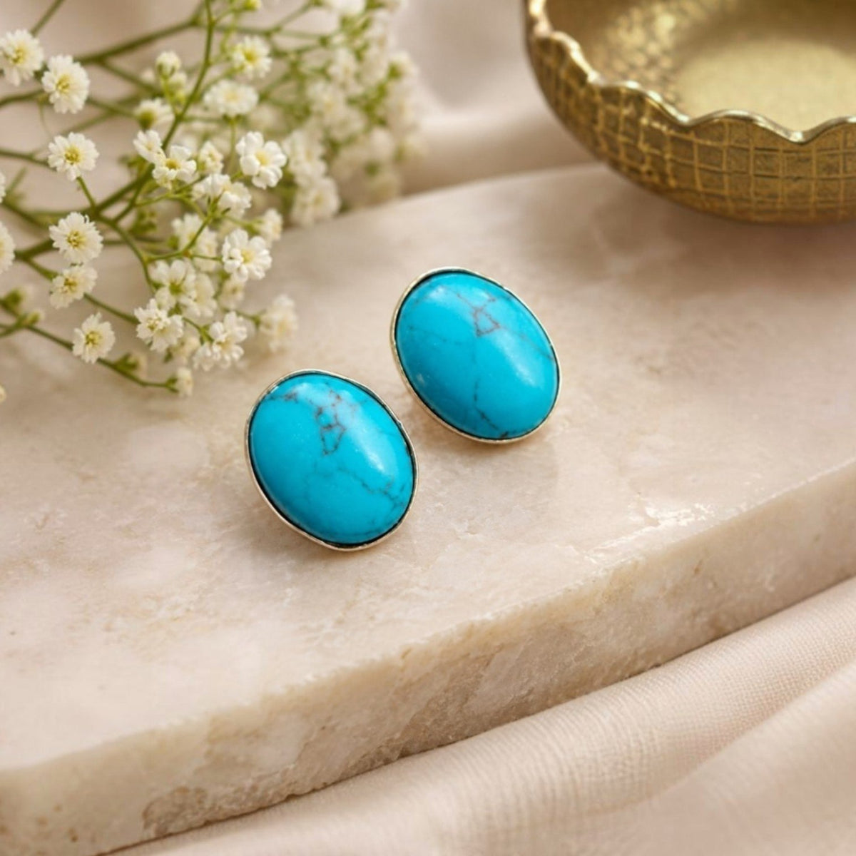 NIKITHA HANDMADE TURQUOISE MALA/NECKPIECE ML222