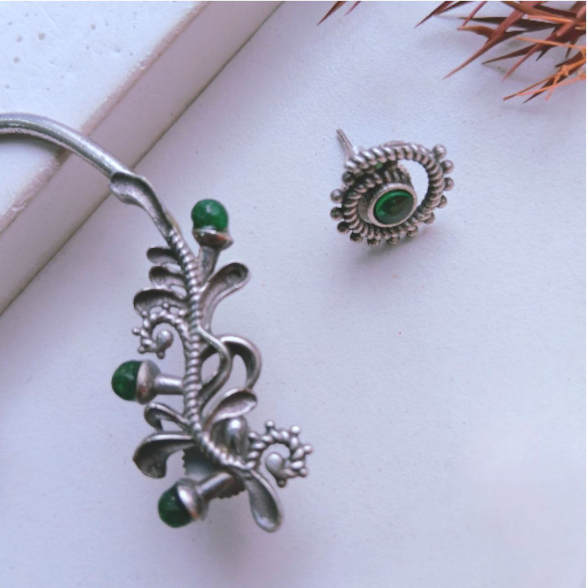 SAANVI SEMI HANDMADE EAR CUFF/EARRINGS EA20