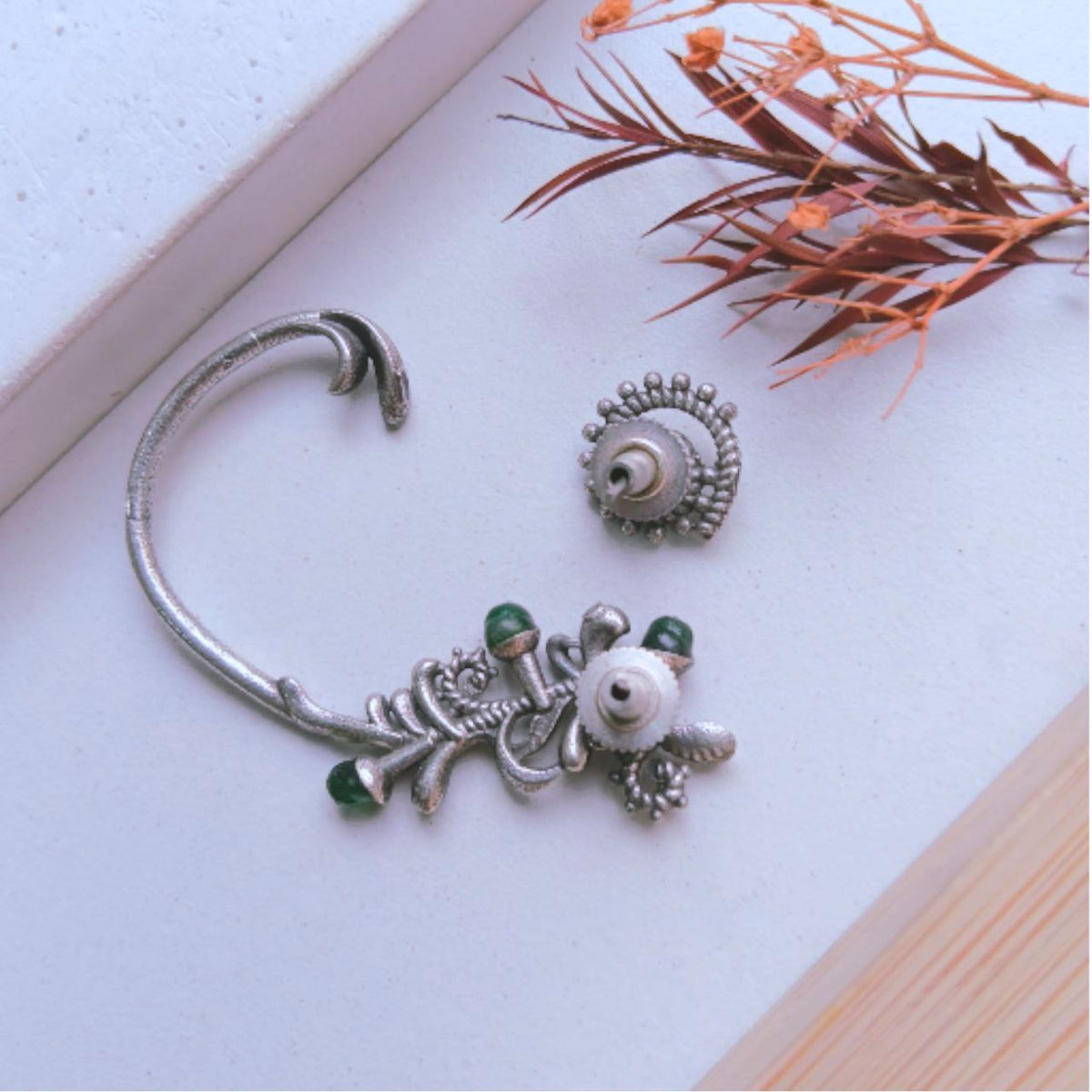 SAANVI SEMI HANDMADE EAR CUFF/EARRINGS EA20