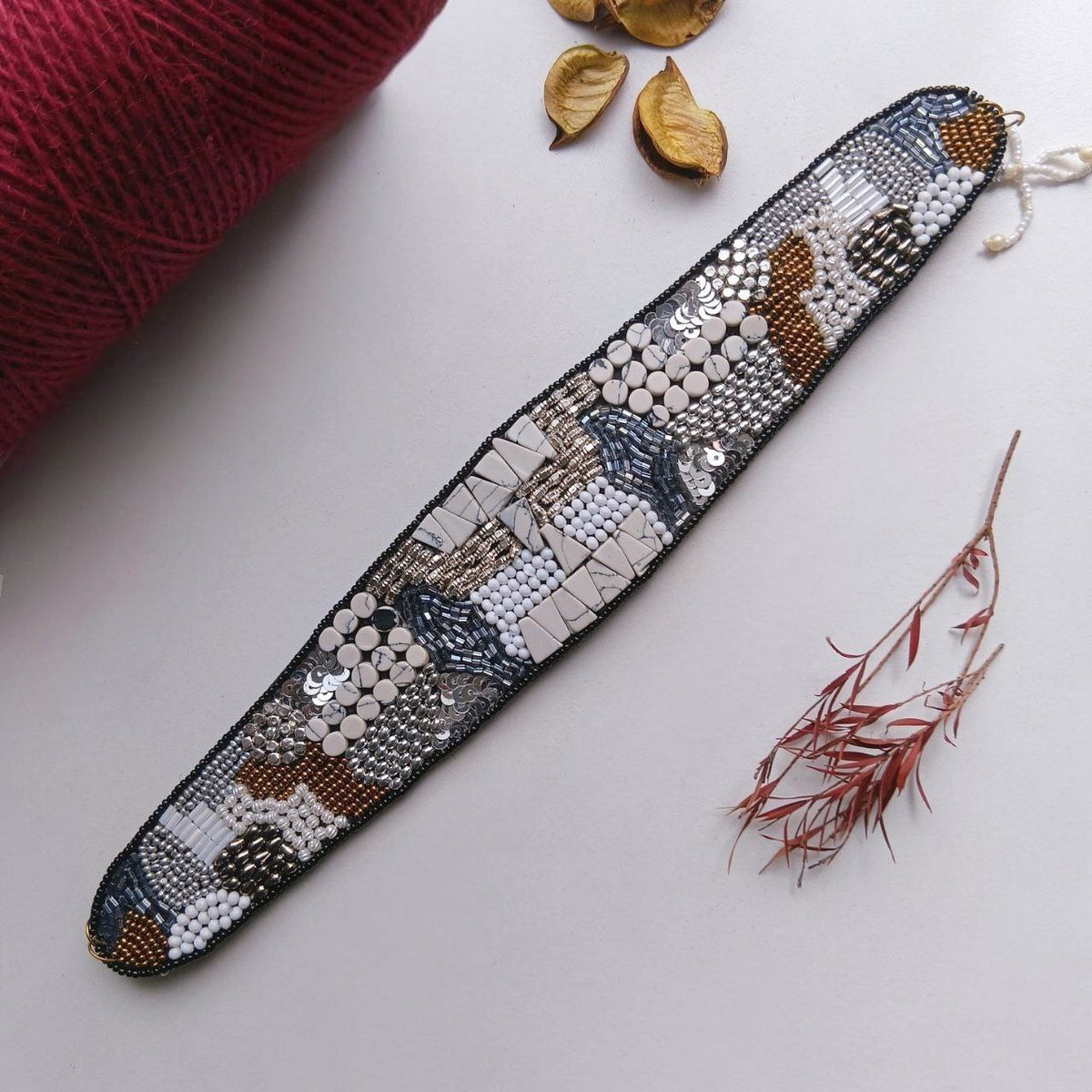 ZOYAH FABRIC AND BEADS HANDMADE AFGHANI CHOKER/NECKPIECE CH533