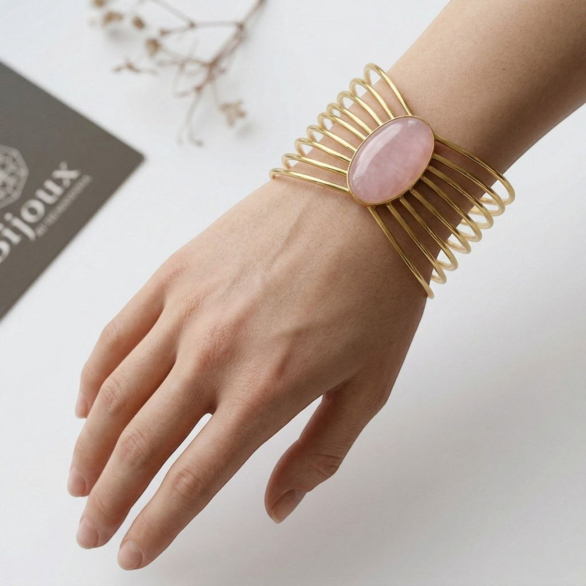 LUCY NATURAL STONE HANDMADE HAND HAMMERED  BRACELETS BR212