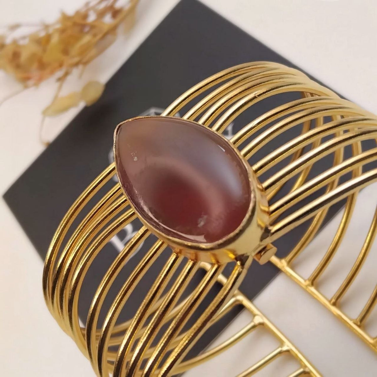 LUCY NATURAL STONE HANDMADE HAND HAMMERED  BRACELETS BR212