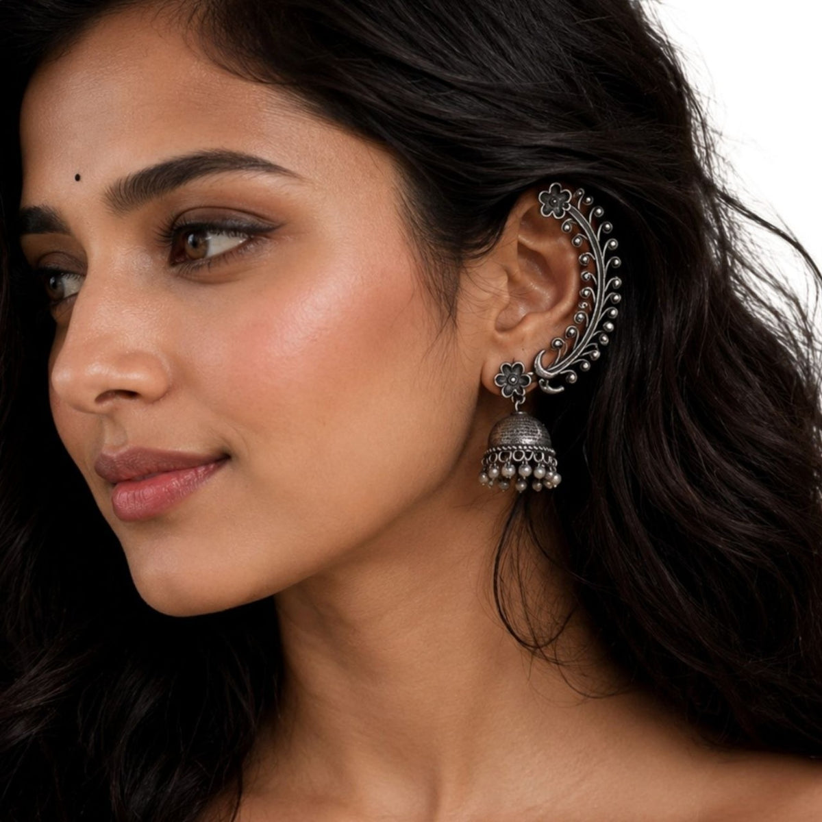 LIYA ANTIQUE SEMI HANDMADE EAR CUFF/EARRINGS EA41