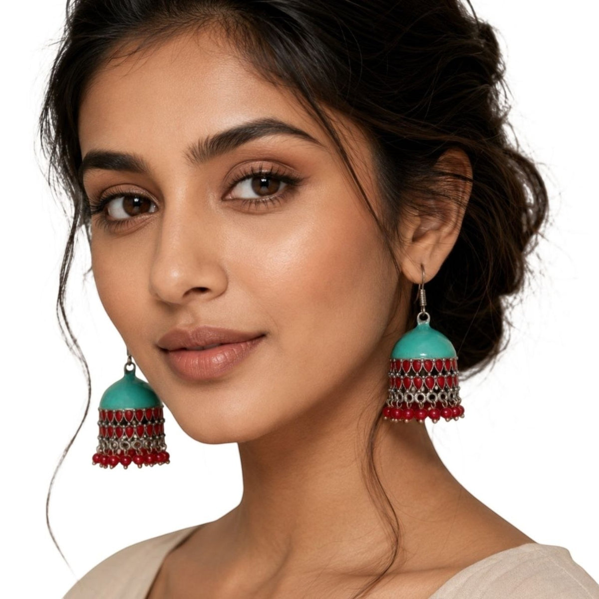 ANVI SEMI HANDMADE ANTIQUE EARRINGS/JHUMKAS ER820