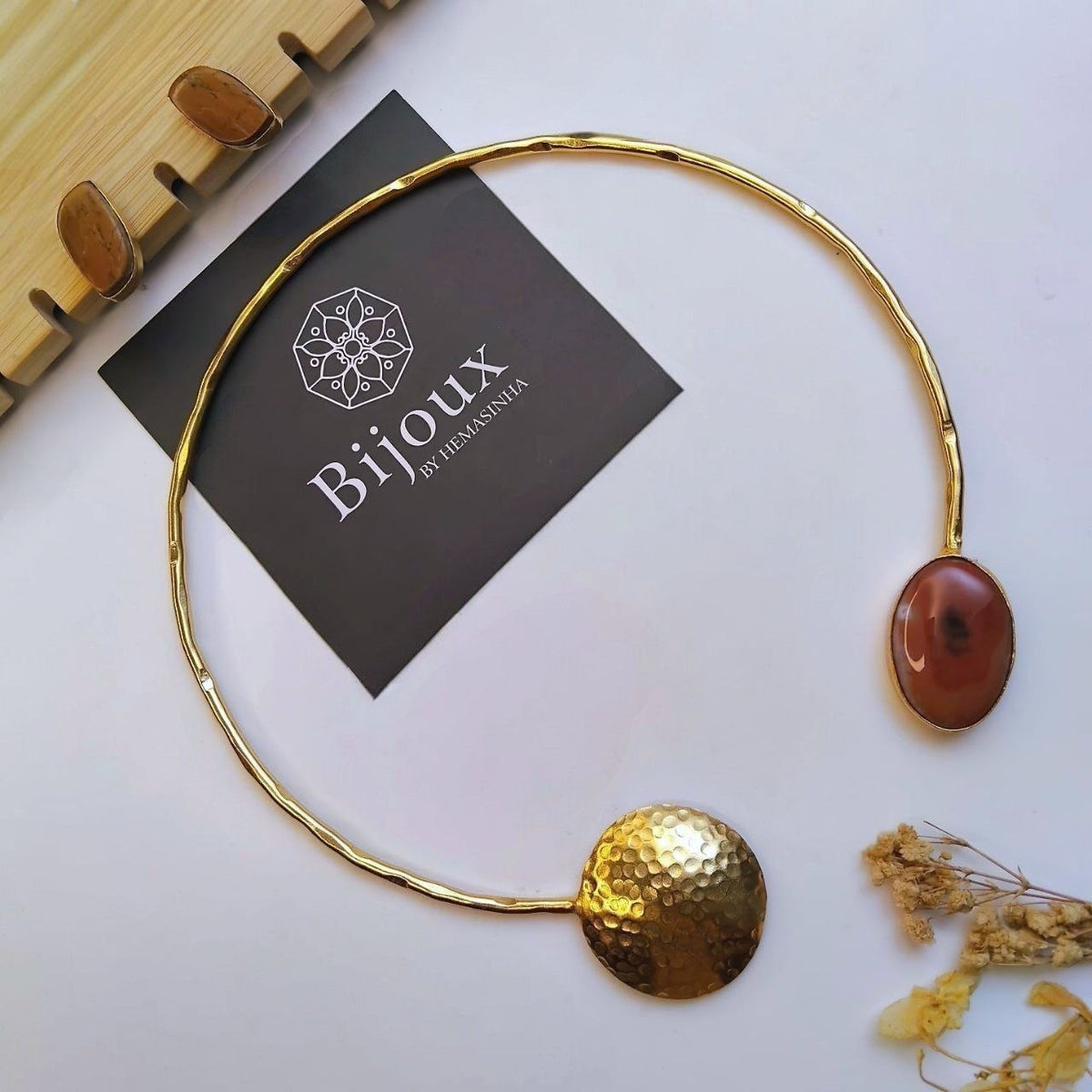 ZAYANA GOLD TONED HANDMADE SET WITH EARRINGS NECKLACE/HASLI NL374
