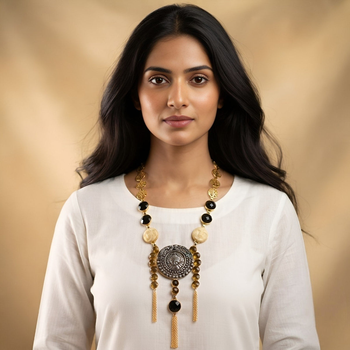 SIVANI BIJOUX EXCLUSIVE HANDMADE AND PREMIUM TEMPLE MALA/NECKPIECE ML173