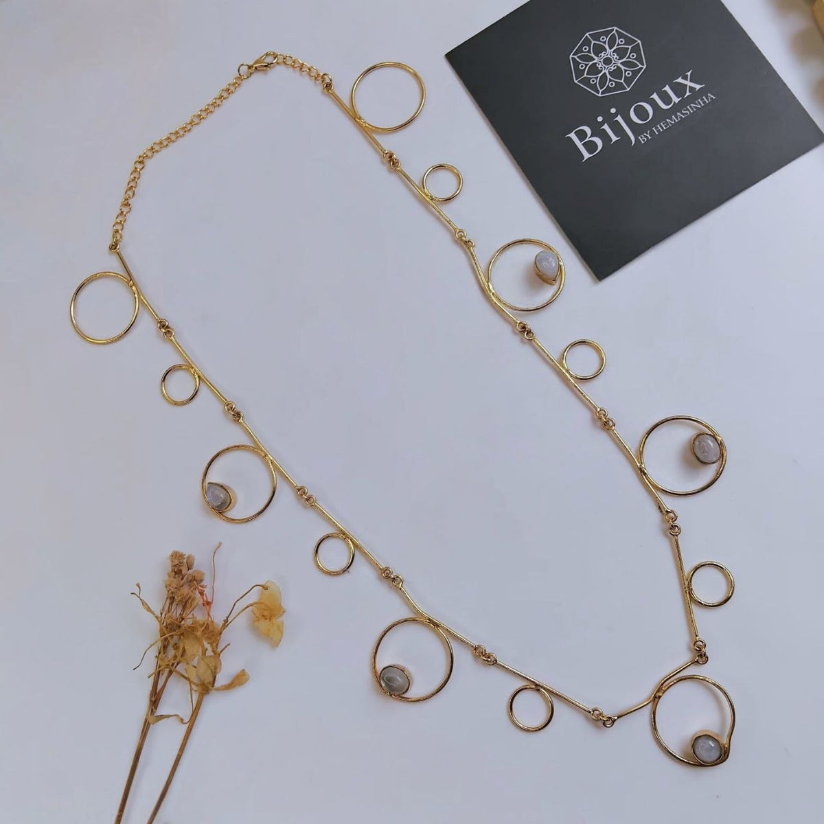 KAREENA HANDMADE ANTIQUE GOLD TONED NECKLACE OF29