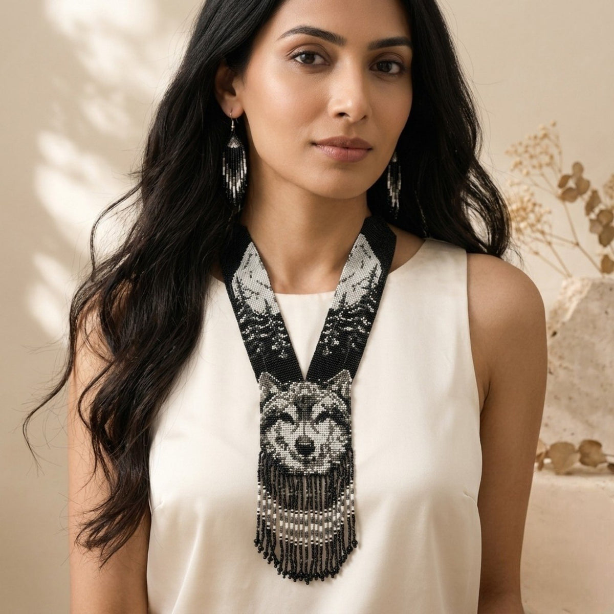 GRACE AFRO BEADED HANDMADE MALA/NECKPIECE ML237
