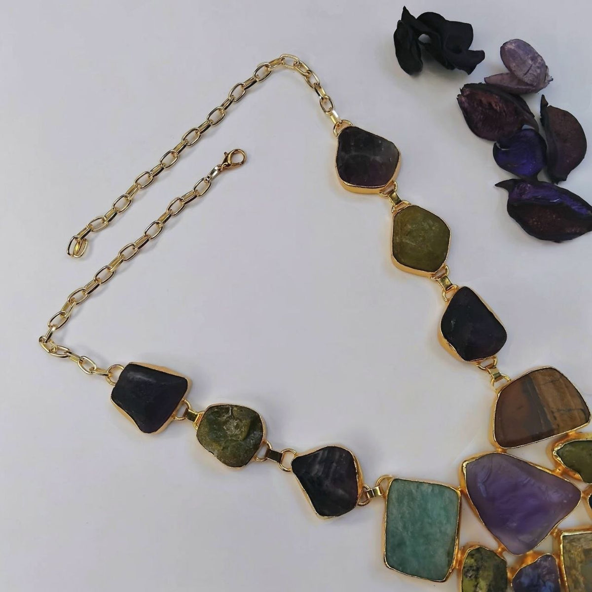 HARLEY HANDMADE RAW NATURAL STONE MALA/NECKPIECE ML221