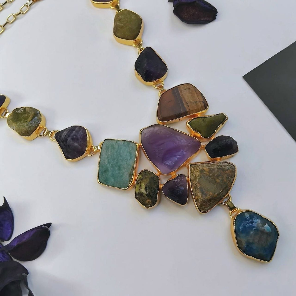 HARLEY HANDMADE RAW NATURAL STONE MALA/NECKPIECE ML221