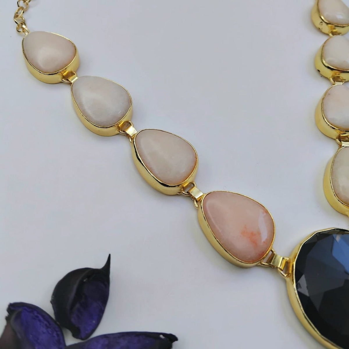 SAMARA HANDMADE  RAW NATURAL STONE AND RESIN MALA/NECKPIECE ML220